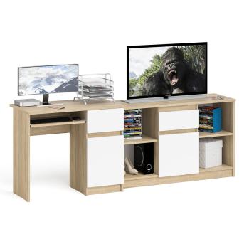 Дуб Сонома/Белый