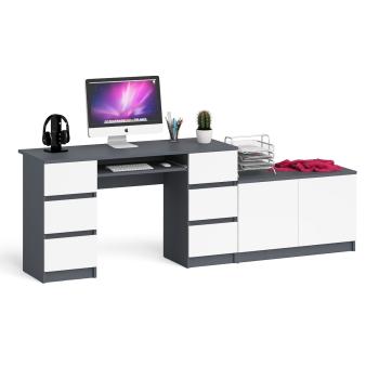 Графит/белый