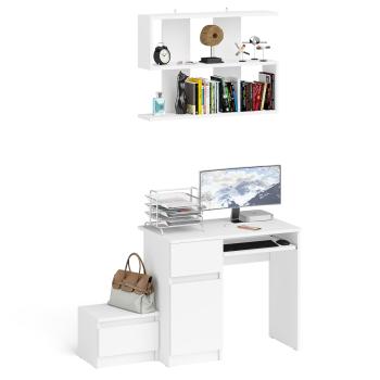 Стол компьютерный СВК Мори МС-1 левый + Тумба ТМП400.1 + Полка 900