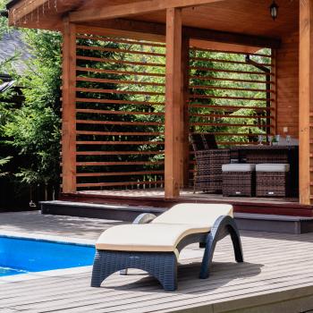 Пластиковый шезлонг ROYAL FAMILY MARK (с матрасом)