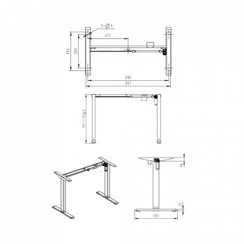 Подстолье с электроприводом LuxAlto LA-SR2 LITE
