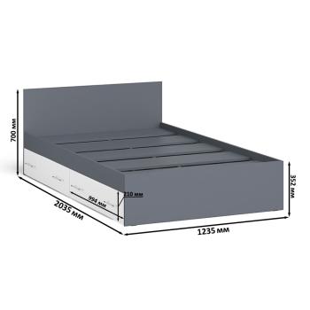 Кровать с ящиками СВК Мори 1200