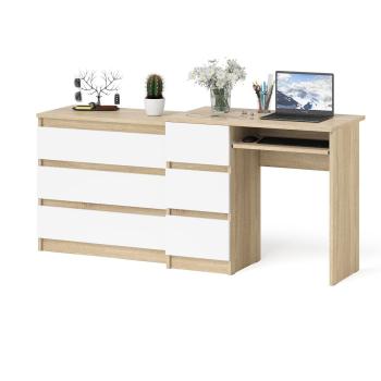 Дуб Сонома/Белый