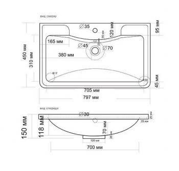 Тумба подвесная Style Line
