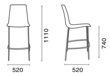 Стул прозрачный барный ReeHouse X-Treme BSL