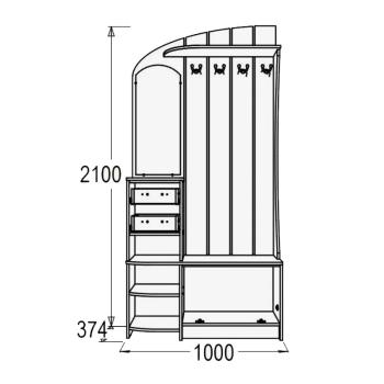 Прихожая FANT САША-14