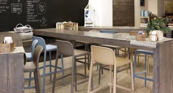 Стул пластиковый полубарный Nardi Faro