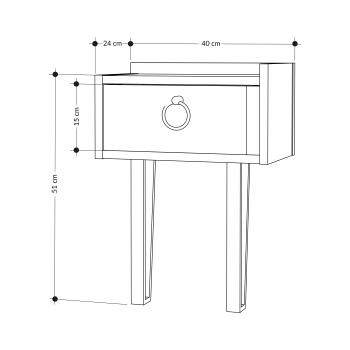 Тумба прикроватная LEVE SPONGE NIGHTSTAND