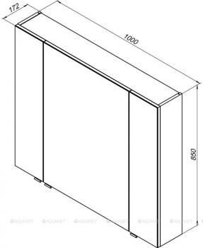 Зеркало-шкаф AQUANET Алвита 100