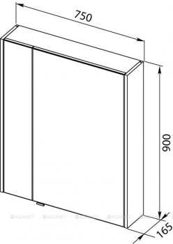 Зеркало-шкаф AQUANET Августа 75