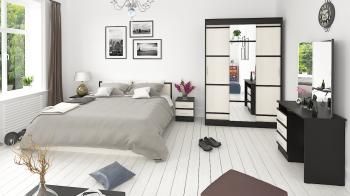 Спальня СВК Сакура № 5 Стол косметический + Кровать 1800 + две тумбы + Шкаф-купе 1500