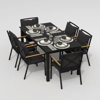 Обеденная группа Ideal Patio DOLLA FESTA plus - стол алюминий 180