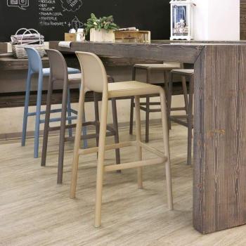 Стул пластиковый полубарный Nardi Faro