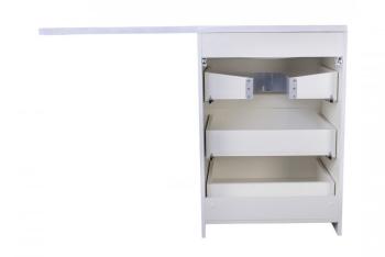 Тумба напольная Style Line Даллас 120 (3 ящ.) + Умывальник ESTETUS Даллас 1200*480 левый