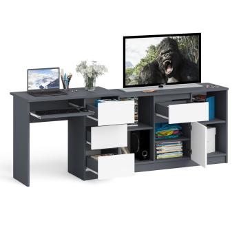 Стол компьютерный СВК Мори МС-6 правый + Тумба МТВ1204.1