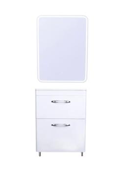 Тумба напольная Style Line Каре 60 (2 ящ.) + Умывальник Каре Люкс 600х450