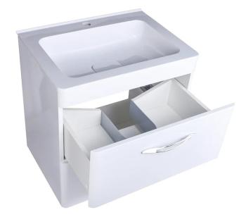 Тумба подвесная Style Line Каре 60 (2 ящ.) + Умывальник Каре Люкс 600х450