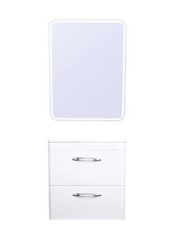 Тумба подвесная Style Line Каре 60 (2 ящ.) + Умывальник Каре Люкс 600х450