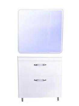 Тумба напольная Style Line Каре 80 (2 ящ.) + Умывальник Каре Люкс 800х450