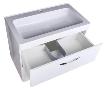 Тумба подвесная Style Line Каре 80 (2 ящ.) + Умывальник Каре Люкс 800х450