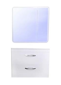 Тумба подвесная Style Line Каре 80 (2 ящ.) + Умывальник Каре Люкс 800х450