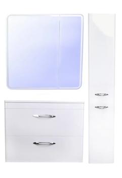 Тумба подвесная Style Line Каре 80 (2 ящ.) + Умывальник Каре Люкс 800х450