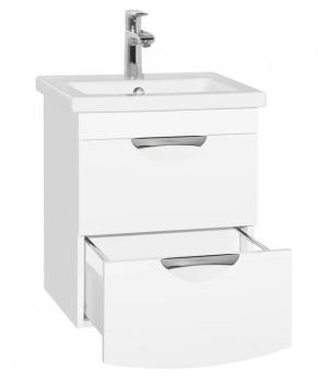 Тумба подвесная Style Line Жасмин 2 (2 ящ.) + Умывальник СОМО 50