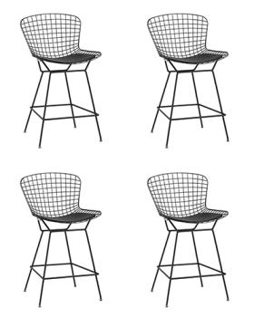 Стул полубарный с низкой спинкой STOOL GROUP Bertoia ( набор 4 шт)