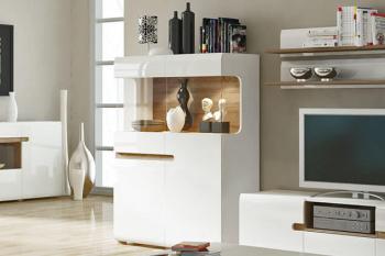 Шкаф с витриной Анрэкс 3D-1S / TYP 33 LINATE