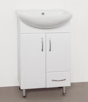 Тумба с раковиной Style Line Эко Стандарт 10 (1 ящ.) + Умывальник Ладога 50