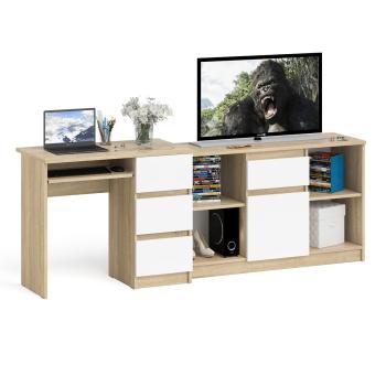 Дуб Сонома/Белый