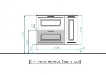 Тумба с раковиной универсальная Style Line