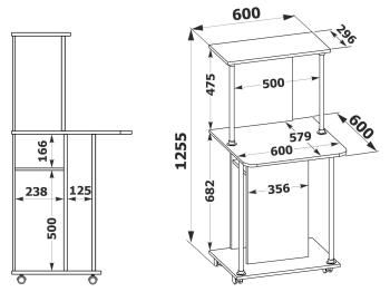 Компьютерный стол Сокол КСТ-12