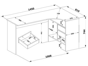 Стол письменный Сокол СПм-25