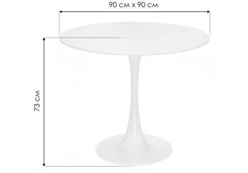 Стеклянный стол Woodville Tulip 90