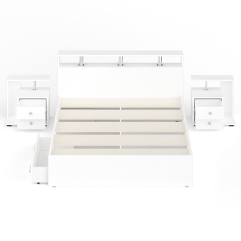 Кровать с ящиками СВК Камелия 1600 + две тумбы