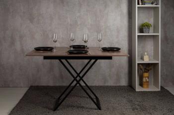 Стол-трансформер Apollo D69/S53 дуб шамони темный/черные опоры (Р)