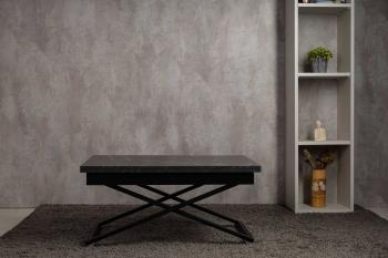 Стол-трансформер Левмар Apollo D97/S53 черный мрамор/черные опоры