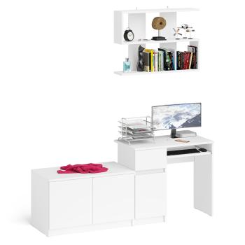 Стол компьютерный СВК Мори МС-1 левый + Тумба МА900.1 + Полка 900