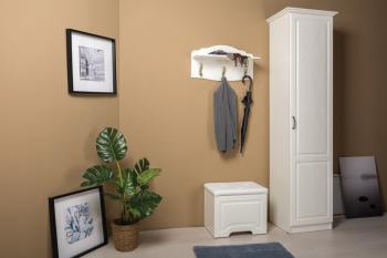 Пуф Mobi Ливерпуль 14.02 + Зеркало 03.242 + Шкаф для одежды + Карниз 1000