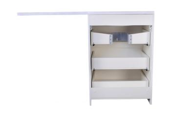 Тумба напольная Style Line Даллас 100 (3 ящ.) + Умывальник ESTETUS Даллас 1000*480 левый