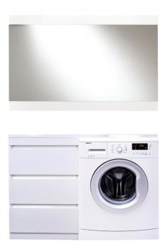 Тумба напольная Style Line Даллас 100 (3 ящ.) + Умывальник ESTETUS Даллас 1000*480 левый