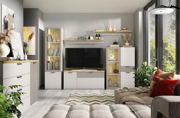 Шкаф с витриной Анрэкс MODERN 1V2D1S