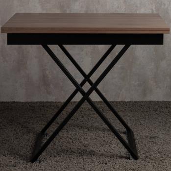 Стол-трансформер Левмар Apollo D69/S53 дуб шамони темный/черные опоры