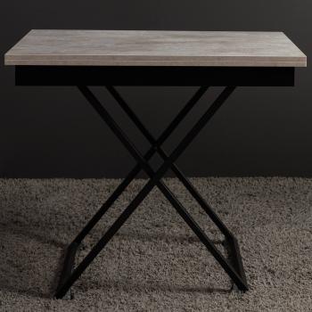 Стол-трансформер Левмар Apollo D51/S53 бетон/черные опоры