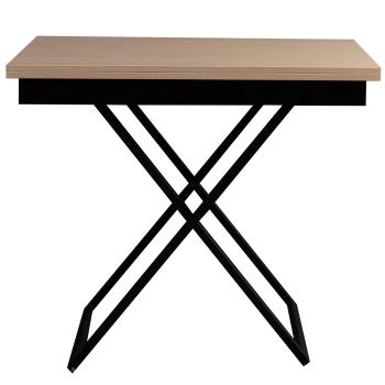 Стол-трансформер Левмар Apollo D31/S53 выбеленный дуб/черные опоры