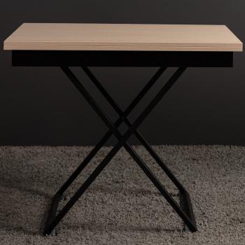 Стол-трансформер Левмар Apollo D31/S53 выбеленный дуб/черные опоры