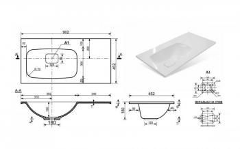 Тумба с раковиной универсальная Style Line