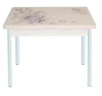 Дуб молочный Кофейные цветы / опора круглая муар белый