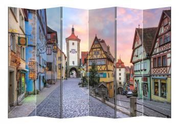 Ширма RB 1402-6 Улицы города (6 панелей)